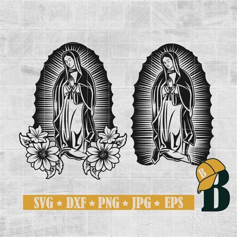 Virgen De Guadalupe Svg Png Virgin Mary Svg Mother Mary Svg Lady Of