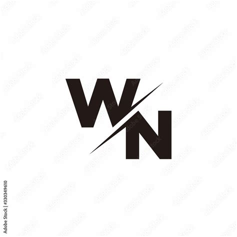 Logo Monogram Slash Concept With Modern Designs Template Letter Wn