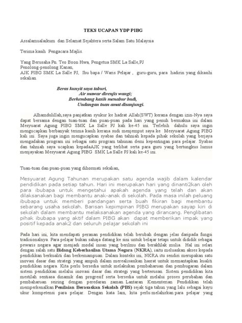 Teks Ucapan Ydp Pibg Pdf