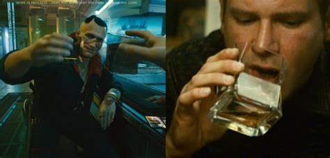 The Glasses V And Jack Are Drinking From Appear To Be A Nod To The Glasses Deckard Owns In Blade