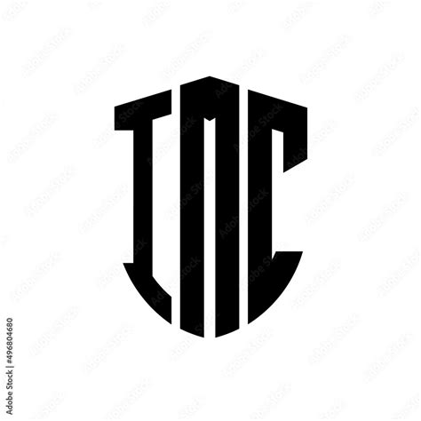 IMC letter logo design. IMC modern letter logo with black background ...