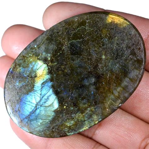 205 70 Cts 100 Natural Flashy LABRADORITE Loose Cabochon Oval Gemstone