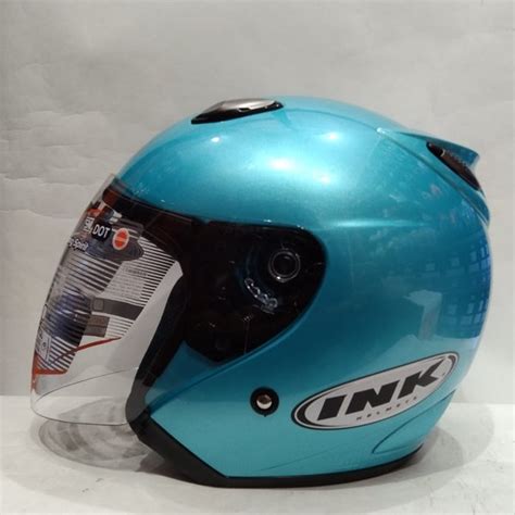 Jual Helm Ink Centro Jet Solid Ice Blue Helm Half Face Di Lapak Ryan