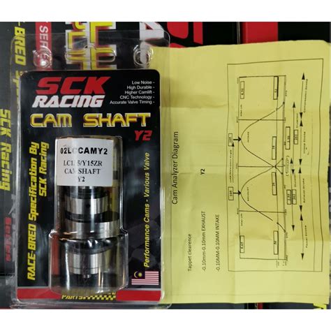 LC135 Y15ZR SCK Racing Cam Y1 Y2 Y3 Y5 Y6 Y7 Camshaft Shopee Malaysia