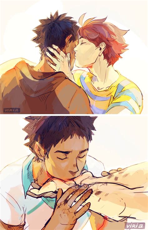 Oikawa X Iwaizumi Kiss Your Bruises Better Haikyuu Ships Haikyuu