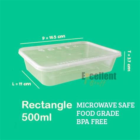 Jual Kotak Makan Plastik Ml Thin Wall Lunch Box Microwave Safe