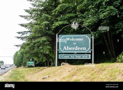 Aberdeen Washington July 8 2021 Sign For Welcome To Aberdeen