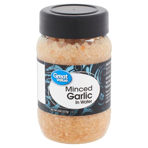 Great Value Minced Garlic in Water, 8 oz - Walmart.com - Walmart.com