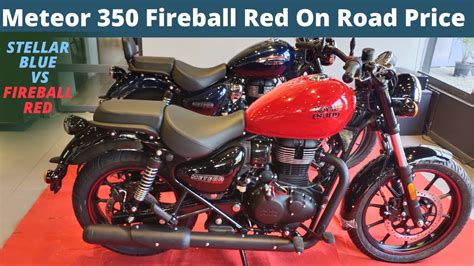 Royal Enfield Meteor 350 Fireball Red Walkaround On Road Price