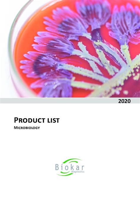 Pdf Microbiology Product List Product Name Reference Packaging