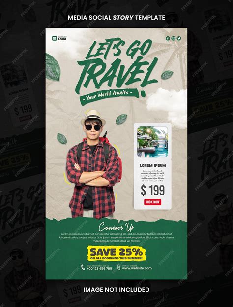 Premium PSD | Special Discount Travel Agency Media Social Story Post