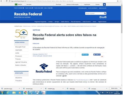 Receita Federal Alerta Sobre Sites Falsos Na Internet Saiba Como Se