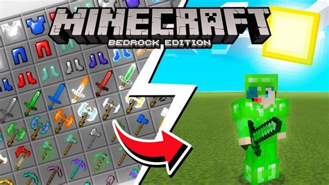 Novo Addon De Armaduras E Espadas Para O Minecraft Pe Youtube