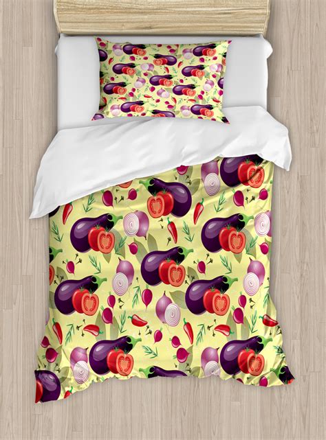 Eggplant Duvet Cover Set Twin Queen King Sizes With Pillow Shams