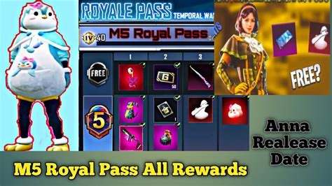 M5 ROYAL PASS REWARDS 1 TO 50 RP 1 TO 50 RP REWARDS EMOTES M5