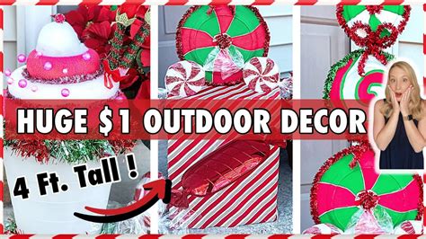 1 Huge Outdoor Christmas Diy Decorations Using Dollar Tree Items L Outdoor Xmas Hacks You Must