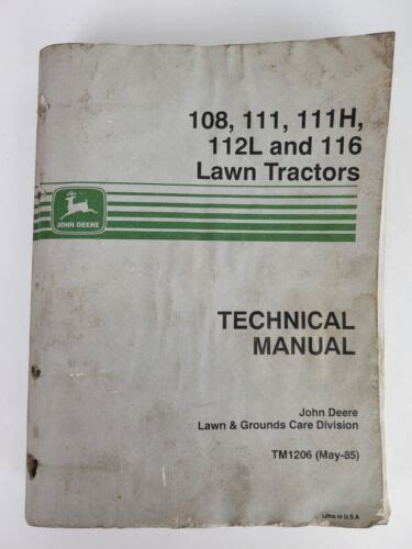 John Deere H L Lawn Tractor Technical