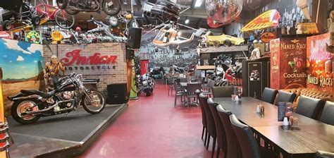 VIC Naked Racer Antique Motorcycles Cafe Restaurant Bar Live