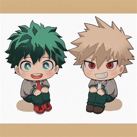 Midoriya Izuku And Bakugou Katsuki Boku No Hero Academia Drawn By