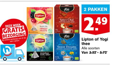 Lipton Thee Folder Aanbieding Bij Hoogvliet Details