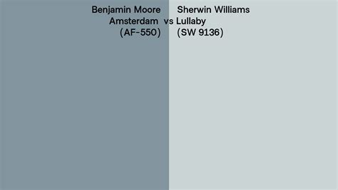 Benjamin Moore Amsterdam Af 550 Vs Sherwin Williams Lullaby Sw 9136