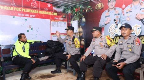 Natal Dan Tahun Baru Polres Lombok Tengah Dirikan Titik Pos