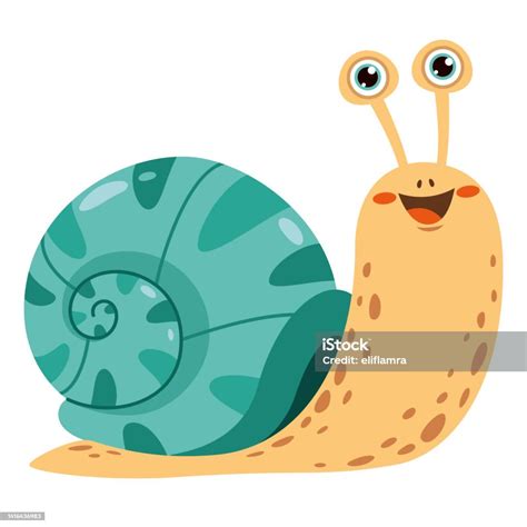 Cartoon Illustration Of A Snail Stock Illustration Download Image Now