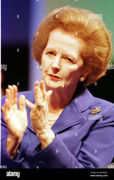 Margaret Thatcher Former Prime Minister Of Britain During Debate On