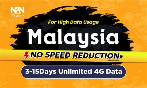 3 15Days Unlimited 4G SIM Card Singapore Delivery For Malaysia Daily