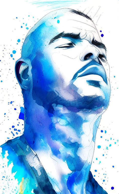 Watercolor Portrait Digital Art By Barroa Artworks Pixels