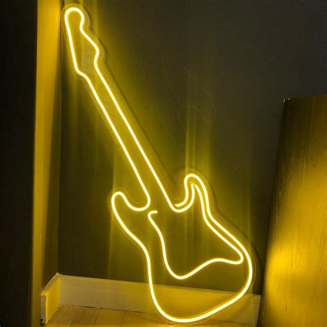 Neon De LED Guitarra Multicom Comunicação Visual Neon Led