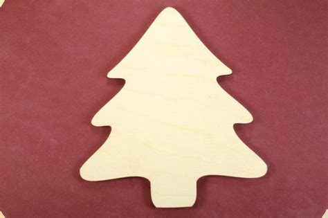 Christmas Tree Shape Unfinished Wood Laser Cut Shapes Crafts Variety of ...