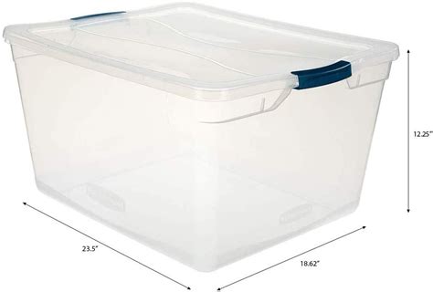 Rubbermaid RMCC710000 CleverStore Clear Plastic Storage Tote at Sutherlands