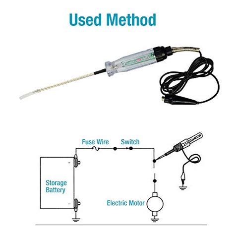 Allsun Testeur De Circuit Sonore Automobile 6 12 V DC Crochet Sonde