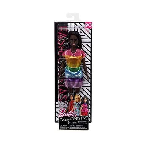 Barbie Fashionistas poupée mannequin 90 aux longs cheveux noirs ave