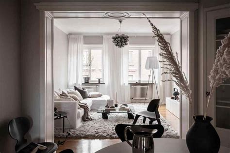 A beautiful apartment with a monochrome living room - COCO LAPINE ...