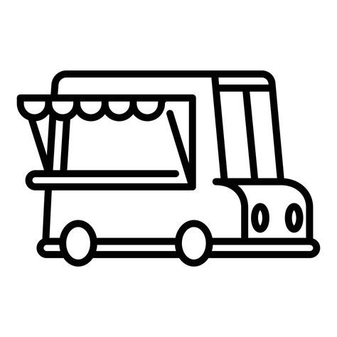 Kitchen food truck icon, outline style 14348160 Vector Art at Vecteezy