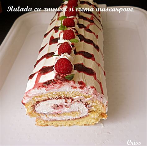 Arome Si Culori Rulada Cu Zmeura Si Crema Mascarpone