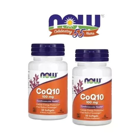 Kit 2 Coenzima Q 10 Coq 10 100mg 50caps Now Foods Original