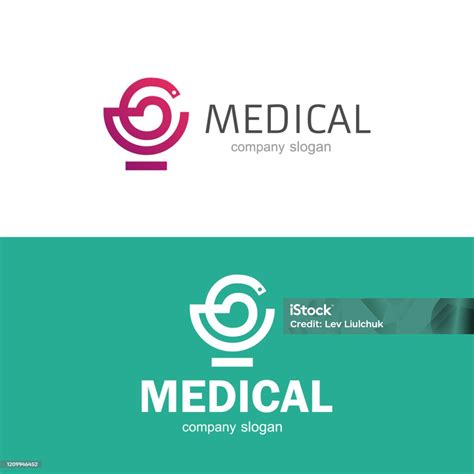 Logo Apotek Medis Dengan Templat Ular Ilustrator Vektor Terisolasi