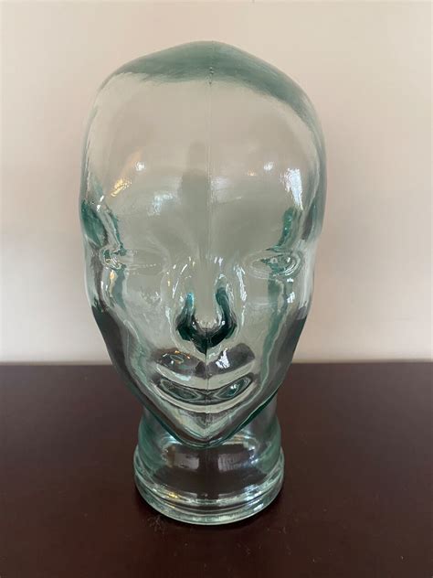 Vintage Clear Glass Mannequin Head Etsy