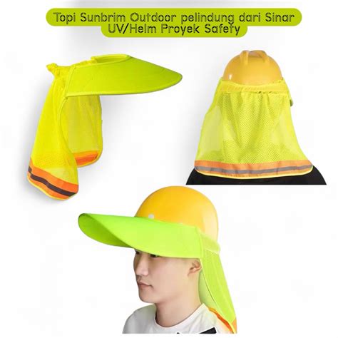 jual topi sunbrim outdoor pelindung  sinar uvhelm proyek safety
