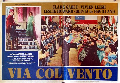 Via Col Vento Movie Poster Gone With The Wind Movie Poster