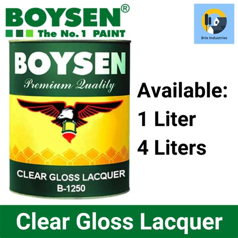 Boysen Clear Gloss Lacquer 1 Liter Or 4 Liters Gallon B 1250 Solvent