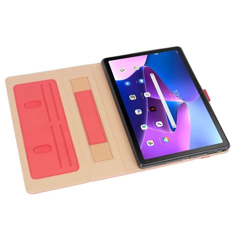 Lunso Lenovo Tab M10 Plus Gen 3 Luxe Bookcase Hoes Rood