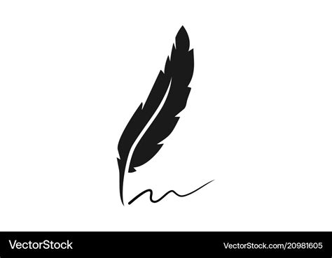 Feather logo Royalty Free Vector Image - VectorStock