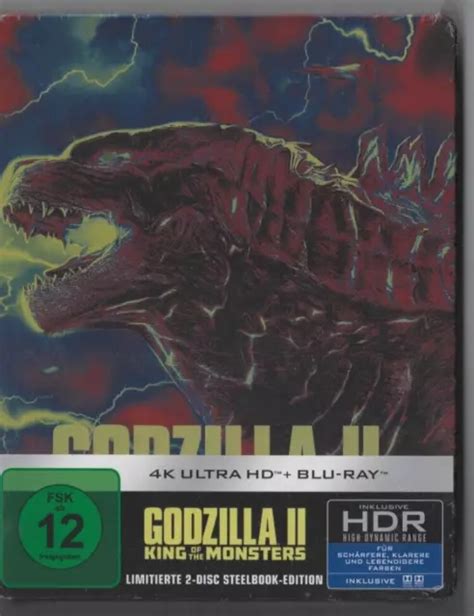 GODZILLA II King Of Monsters Steelbook 4K Ultra HD Blu Ray Seltene