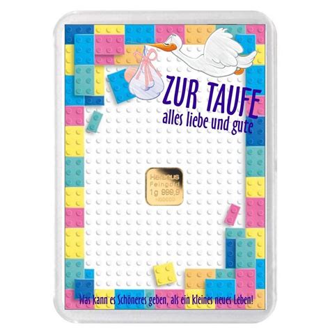 Geschenkbarren Zur Taufe Storch Gramm Gold