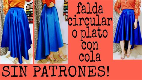 Falda Circular De Cola Sin Patrones Tama O Real Incluye Confecci N