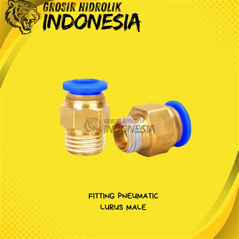 Jual MPC 08 02 FITTING LURUS MALE PNEUMATIC SLIP LOCK SELANG 8MM DRAT